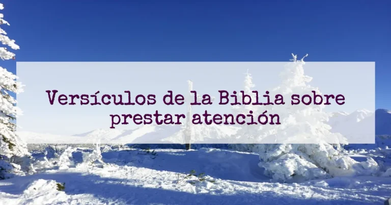 Versículos de la Biblia sobre prestar atención