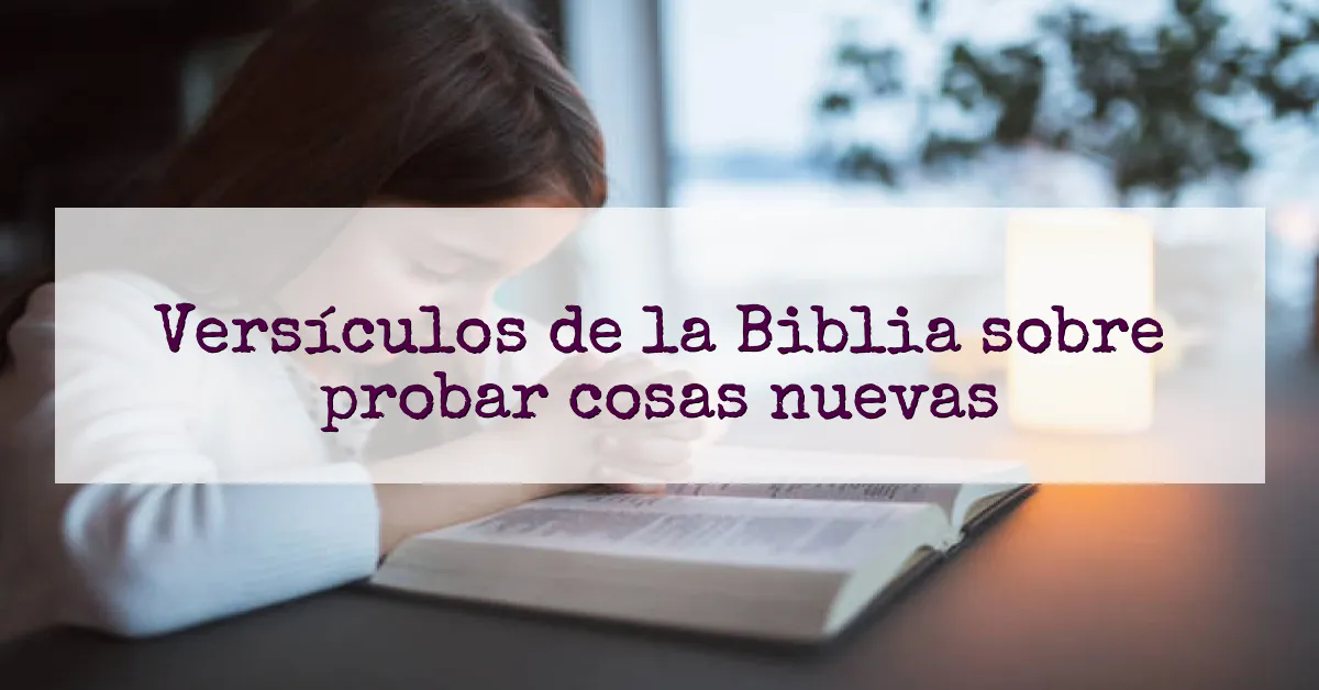 Versículos de la Biblia sobre probar cosas nuevas