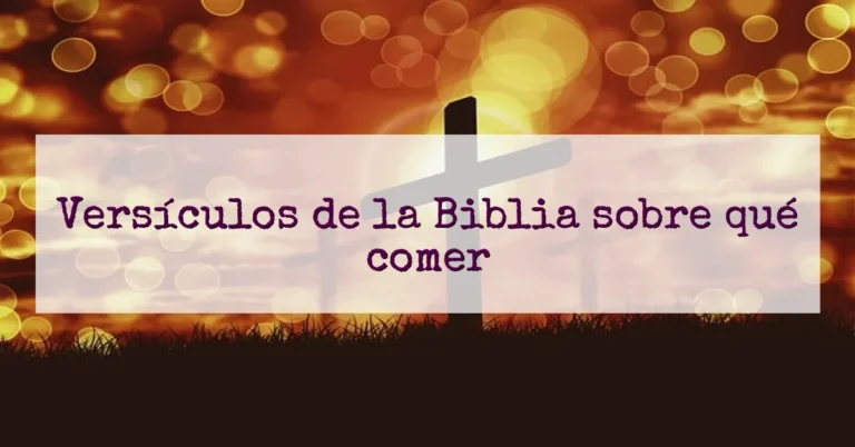 Versículos de la Biblia sobre qué comer