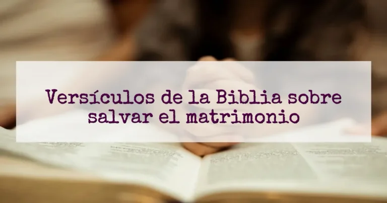 Versículos de la Biblia sobre salvar el matrimonio