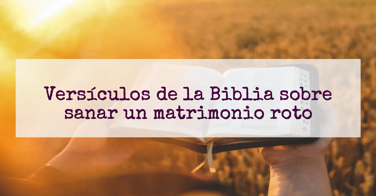 Versículos de la Biblia sobre sanar un matrimonio roto