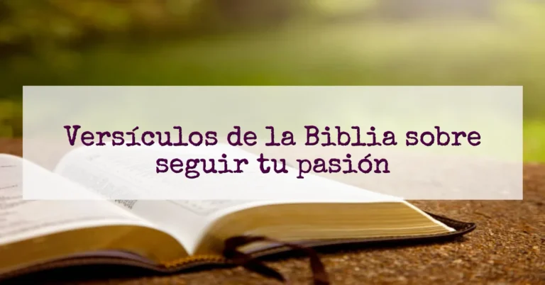 Versículos de la Biblia sobre seguir tu pasión