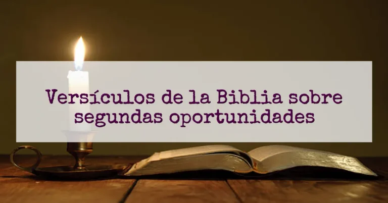 Versículos de la Biblia sobre segundas oportunidades
