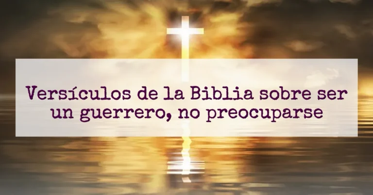 Versículos de la Biblia sobre ser un guerrero, no preocuparse