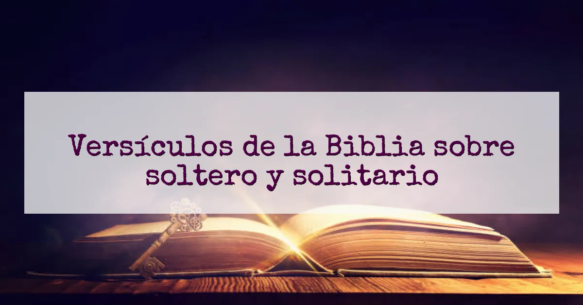 Versículos de la Biblia sobre soltero y solitario