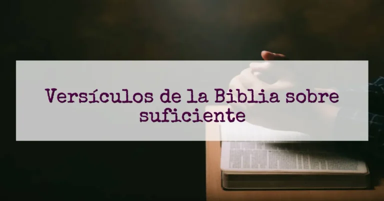 Versículos de la Biblia sobre suficiente