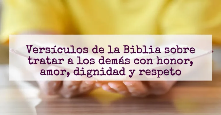 Versículos de la Biblia sobre tratar a los demás con honor, amor, dignidad y respeto
