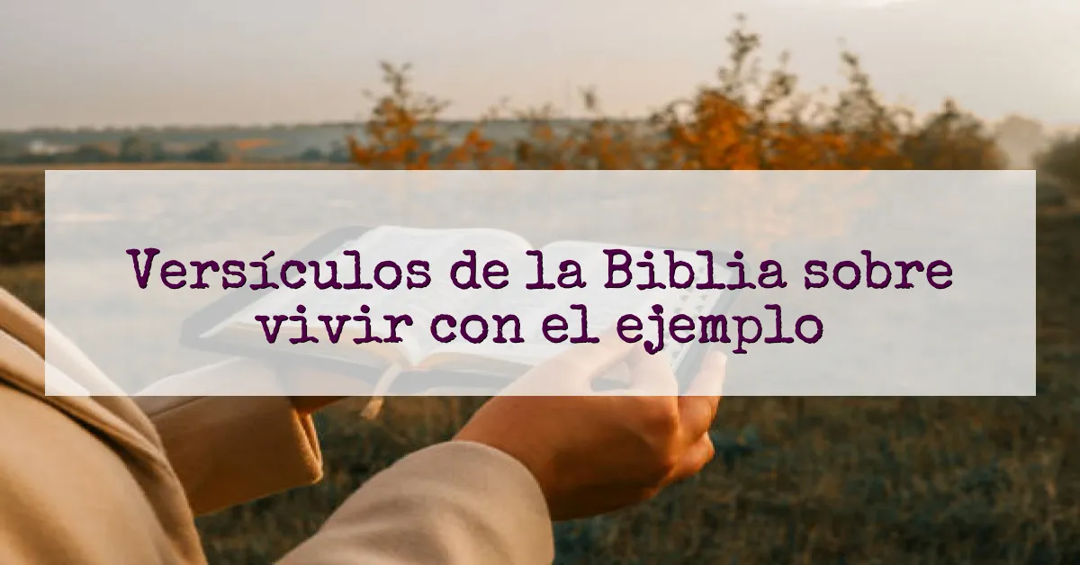 Versículos de la Biblia sobre vivir con el ejemplo