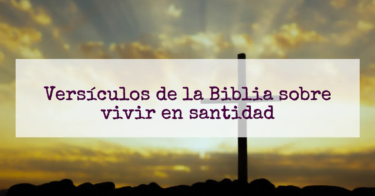 Versículos de la Biblia sobre vivir en santidad