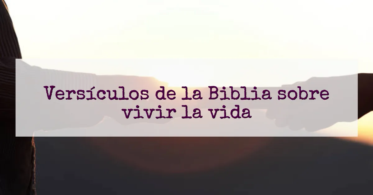 Versículos de la Biblia sobre vivir la vida