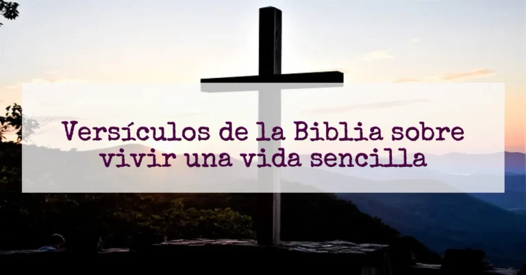 Versículos de la Biblia sobre vivir una vida sencilla