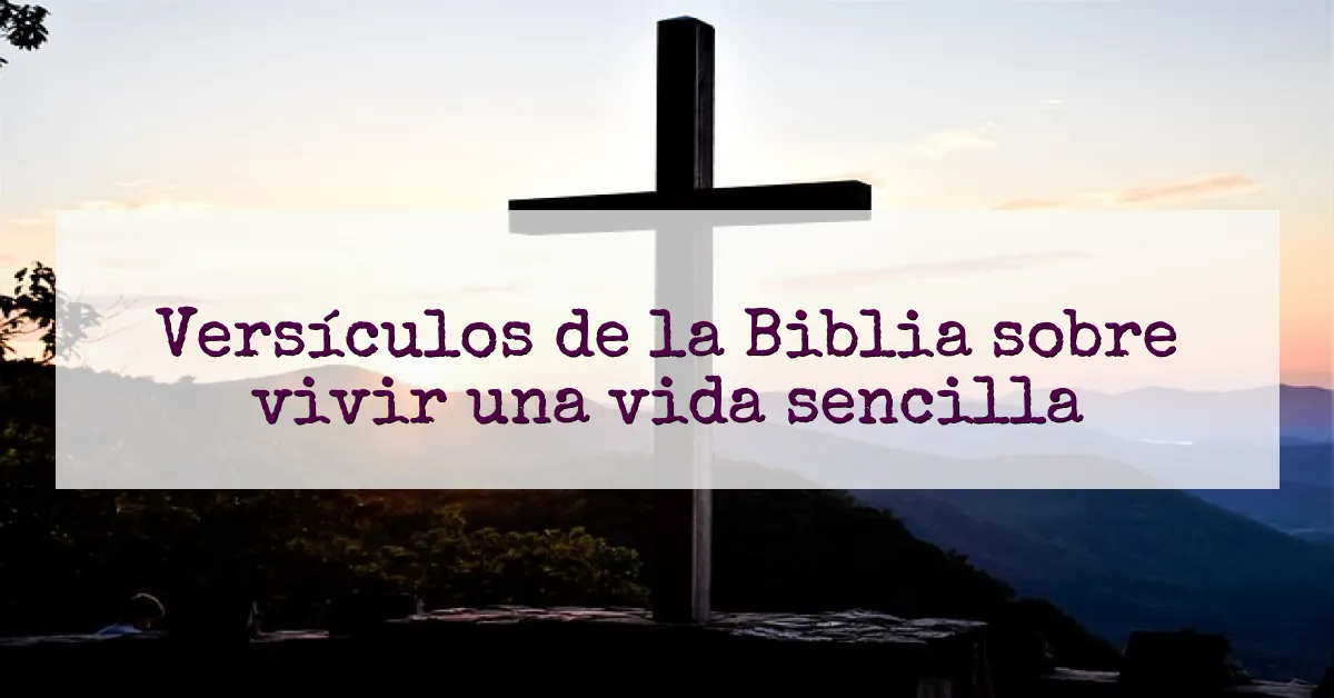 Versículos de la Biblia sobre vivir una vida sencilla
