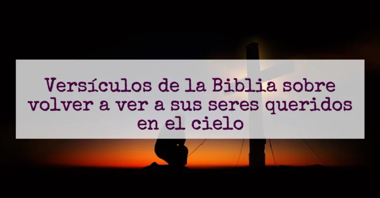 Versículos de la Biblia sobre volver a ver a sus seres queridos en el cielo